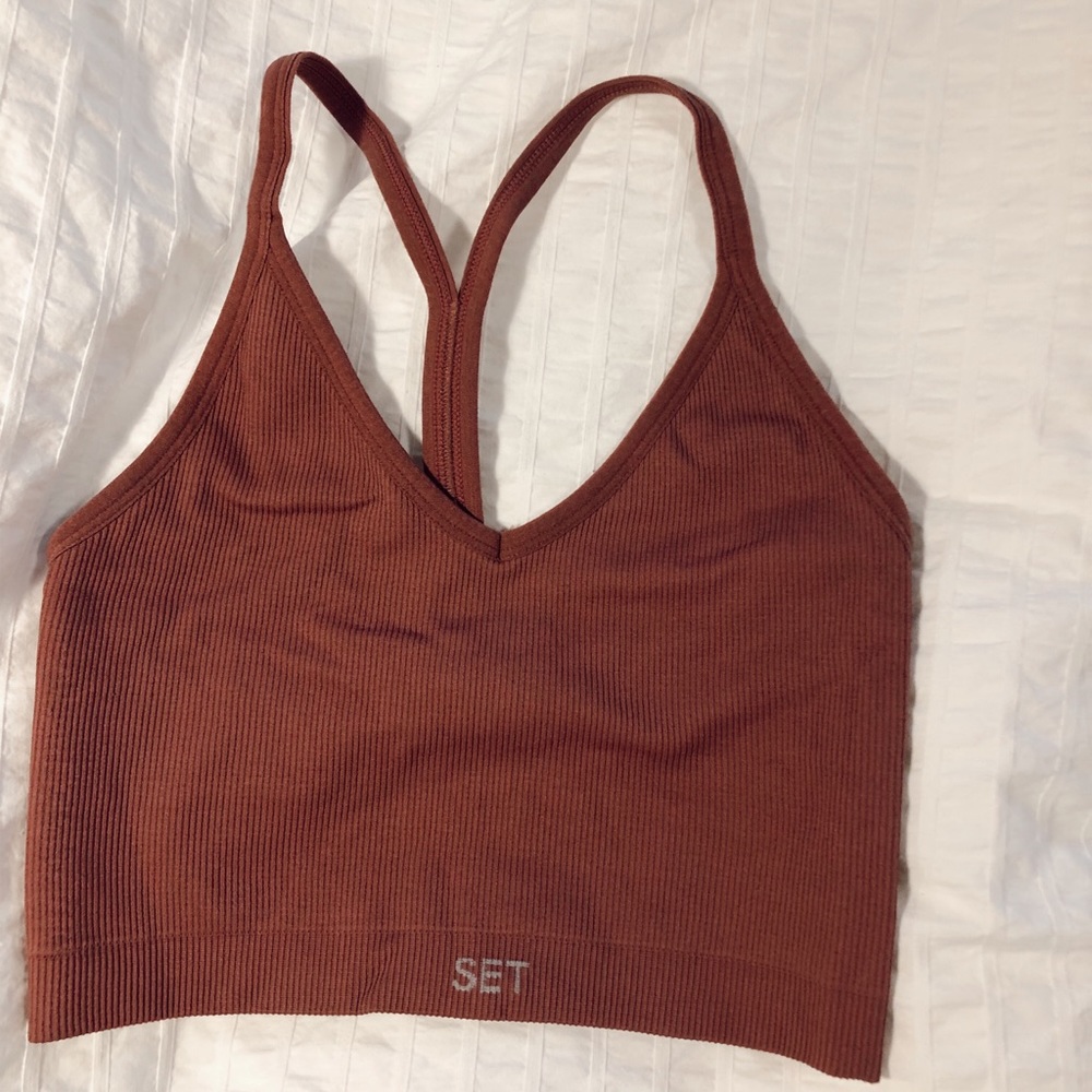 Set Active Sculptflex Ribbed V Tank in Canyon